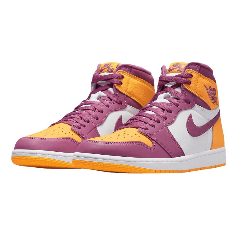 Tênis Air Jordan 1 High "Brotherhood" Rosa / Amarelo