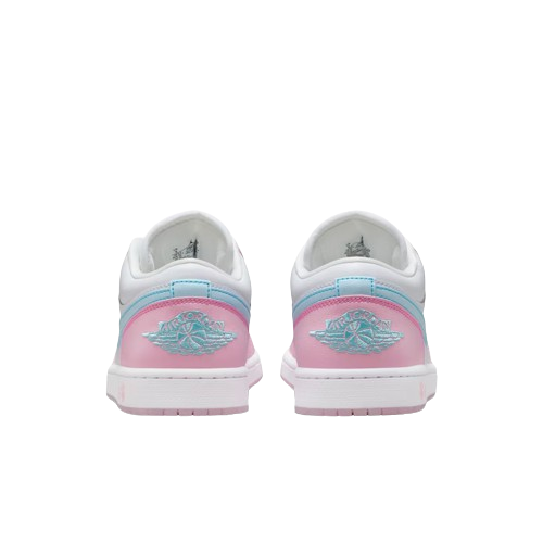 Tênis Air Jordan 1 Low "Paw Print" Rosa / Azul