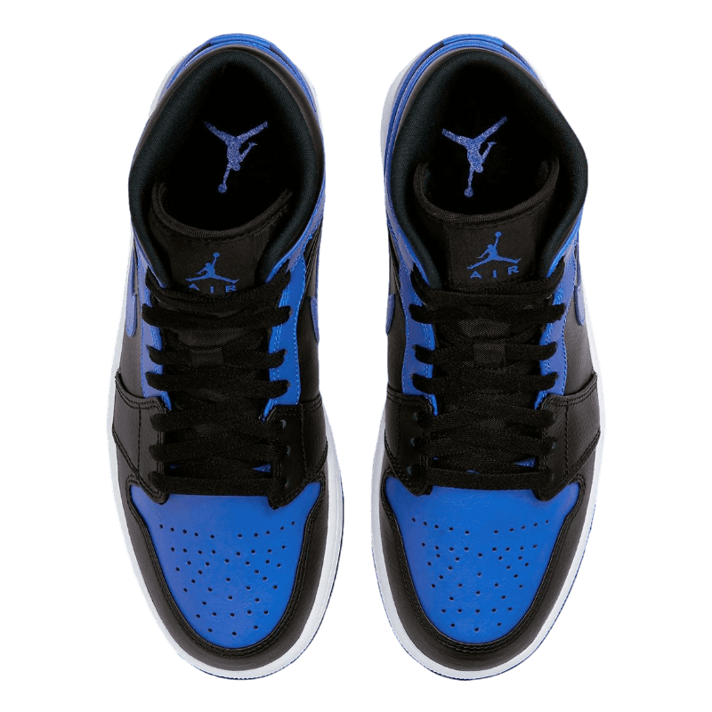 Tênis Air Jordan 1 Mid "Hyper Royal" Preto / Azul