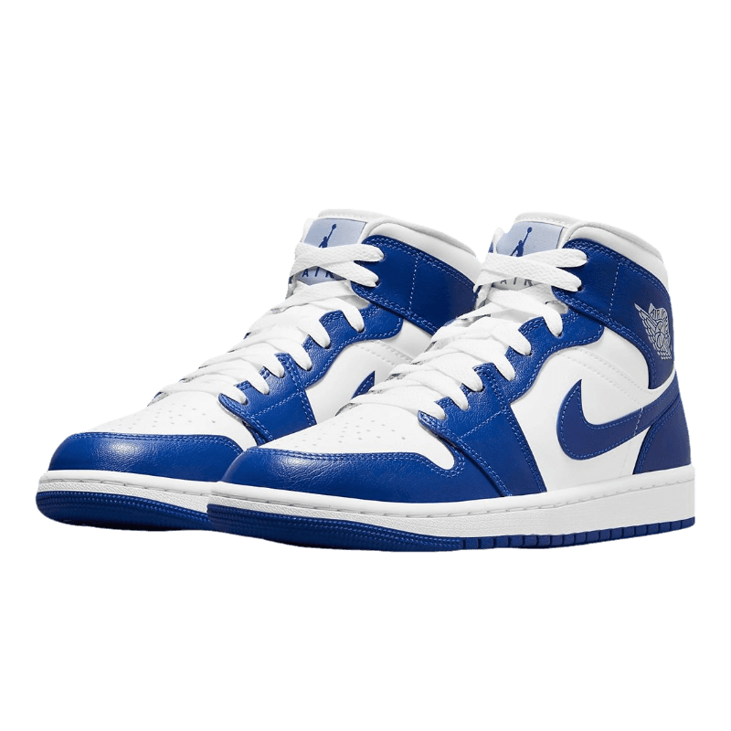 Tênis Air Jordan 1 Mid "Kentucky Blue" Feminino Azul / Branco