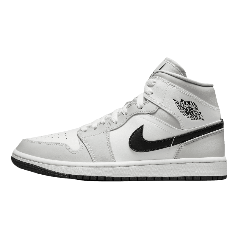 Tênis Air Jordan 1 Mid "Light Smoke Grey" Feminino Cinza