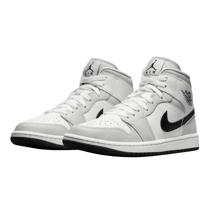 Tênis Air Jordan 1 Mid "Light Smoke Grey" Feminino Cinza