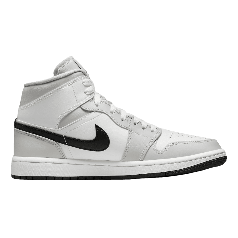 Tênis Air Jordan 1 Mid "Light Smoke Grey" Feminino Cinza