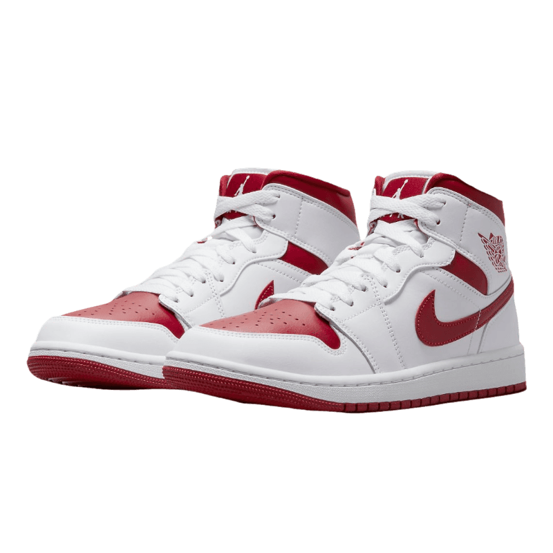 Tênis Air Jordan 1 Mid "Reverse Chicago" Masculino Branco / Vermelho