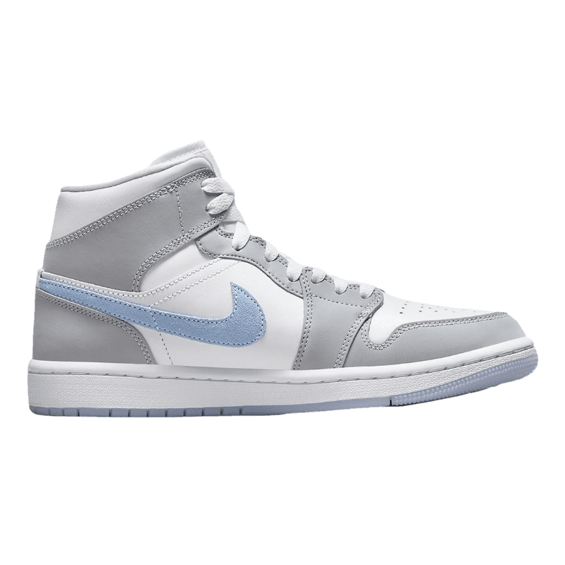 Tênis Air Jordan 1 Mid "Wolf Grey" Feminino Cinza