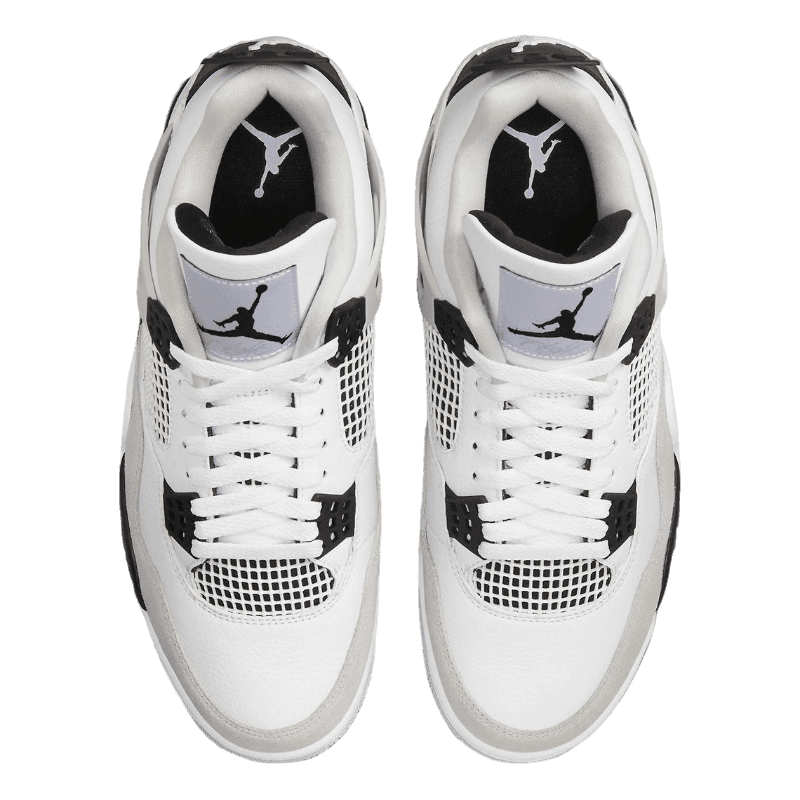 Tênis Air Jordan 4 "Military Black" Branco / Preto