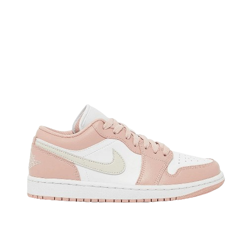 Tênis Air Jordan 1 Low "White Particle Beige Light Bone" Feminino Rosa