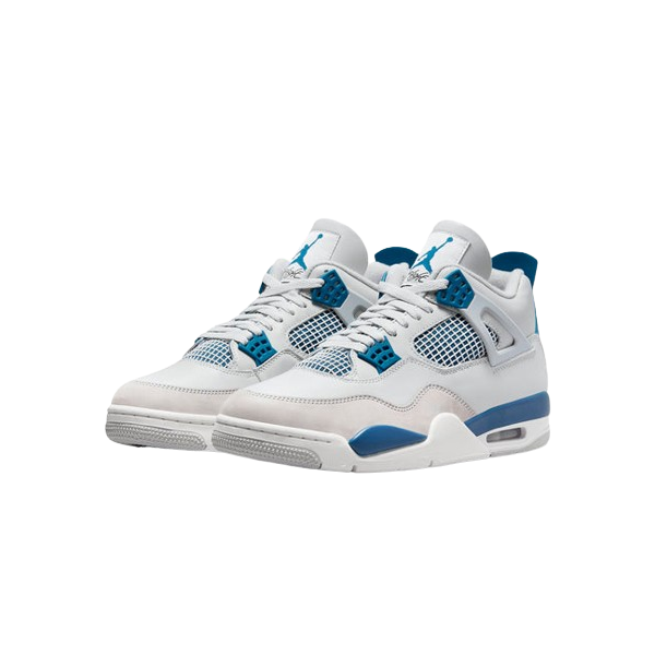 Tênis Air Jordan 4 "Military Blue" Branco / Azul