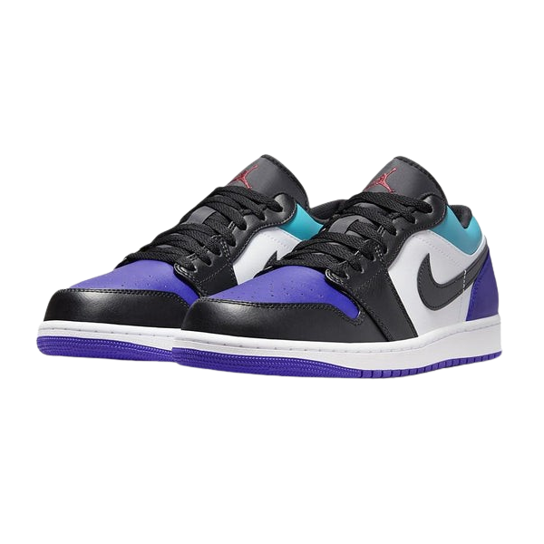 Tênis Air Jordan 1 Low "Bright Concord Aquamarine" Preto / Azul