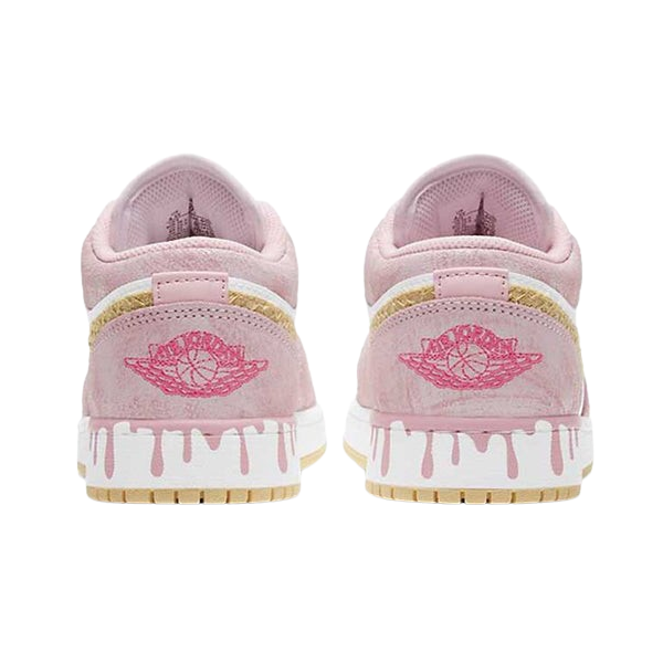 Tênis Air Jordan 1 Low "Paint Drip" Rosa