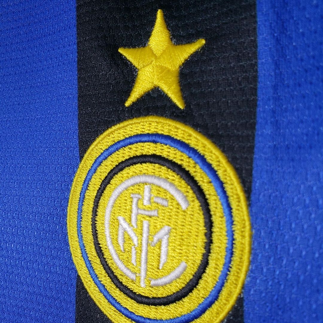 Camisa Inter de Milão Retrô Home 1998 Torcedor Masculina - Azul e Preta