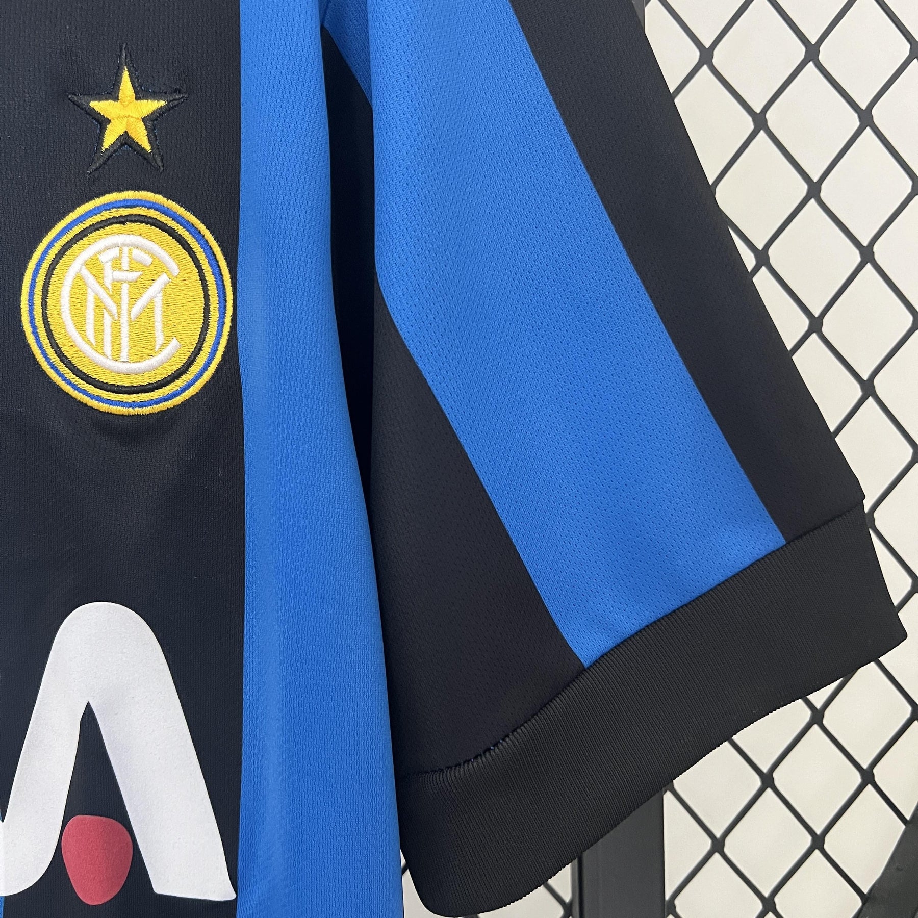 Camisa Inter de Milão Retrô Home 90/91 Torcedor Masculina - Azul e Preta