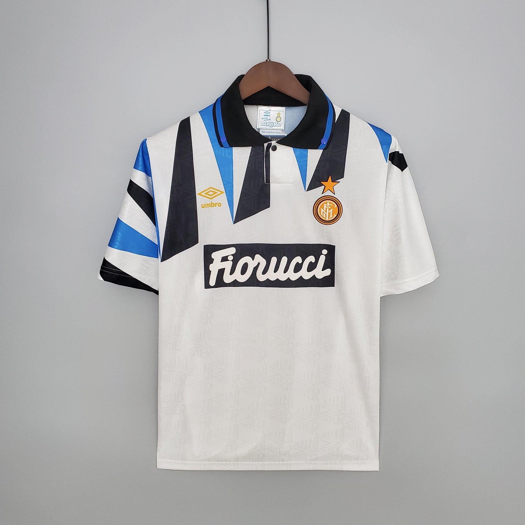 Camisa Inter de Milão Retrô Away 92/93 Torcedor Masculina - Branca