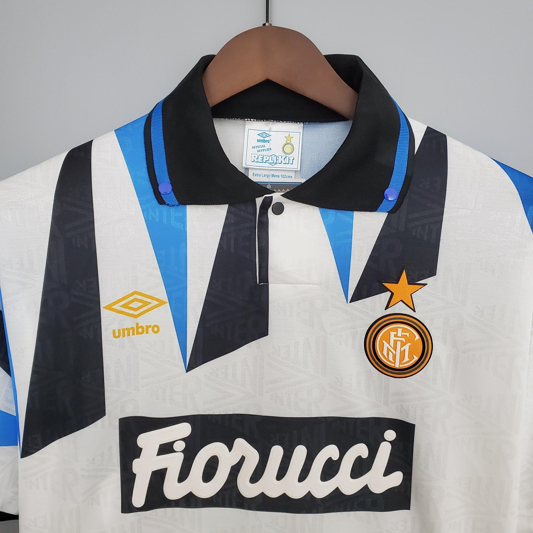 Camisa Inter de Milão Retrô Away 92/93 Torcedor Masculina - Branca