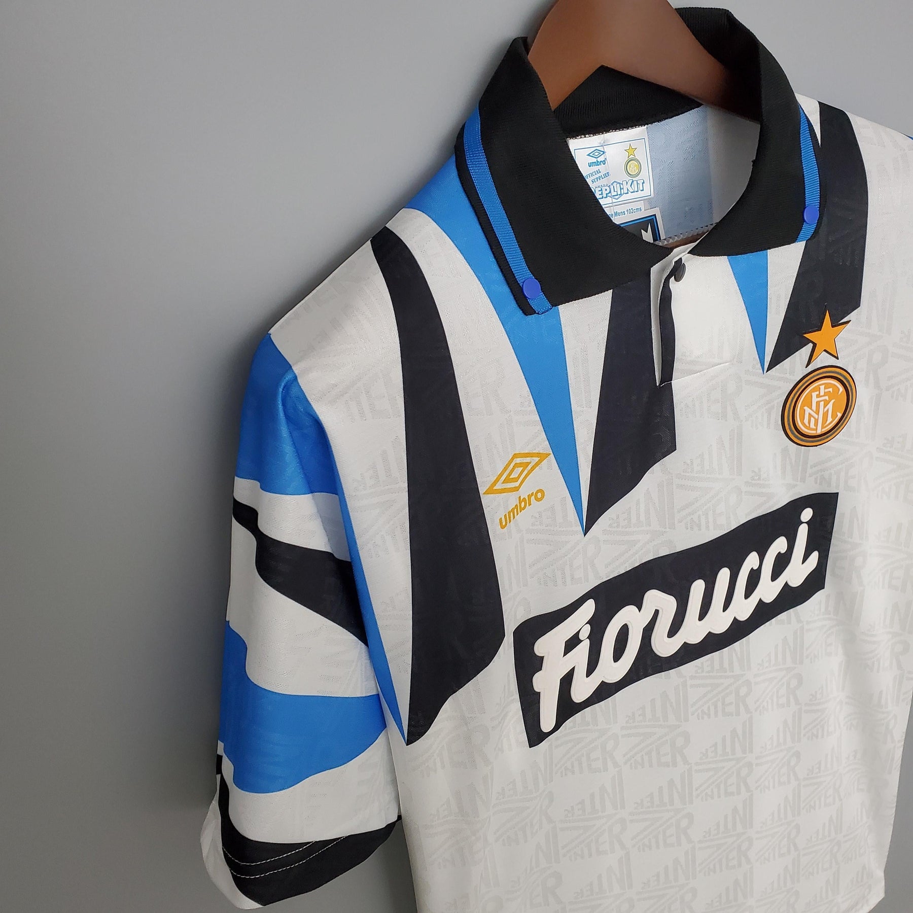 Camisa Inter de Milão Retrô Away 92/93 Torcedor Masculina - Branca