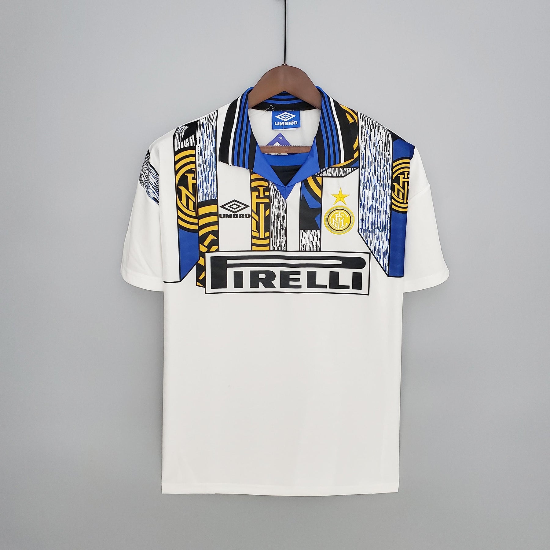 Camisa Inter de Milão Retrô Away 96/97 Torcedor Masculina - Branca