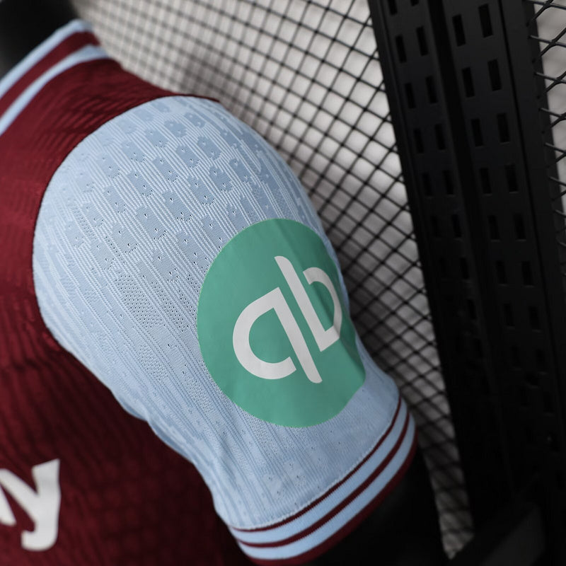 Camisa West Ham Home 24/25 Jogador Masculina - Vinho e Azul