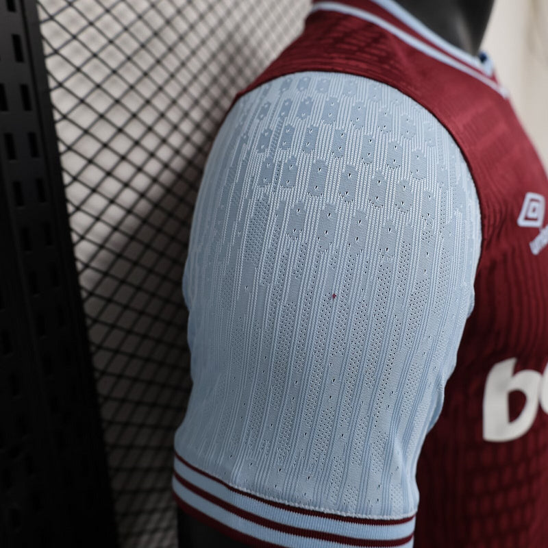 Camisa West Ham Home 24/25 Jogador Masculina - Vinho e Azul