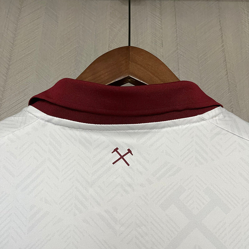 Camisa West Ham Away 24/25 Torcedor Masculina - Branca