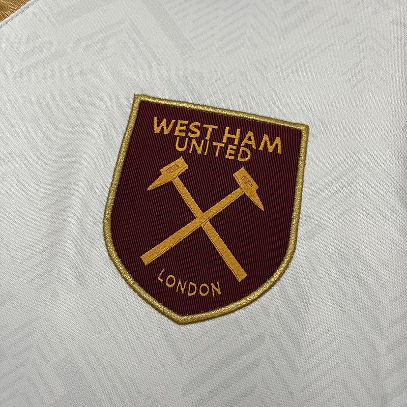 Camisa West Ham Away 24/25 Torcedor Masculina - Branca