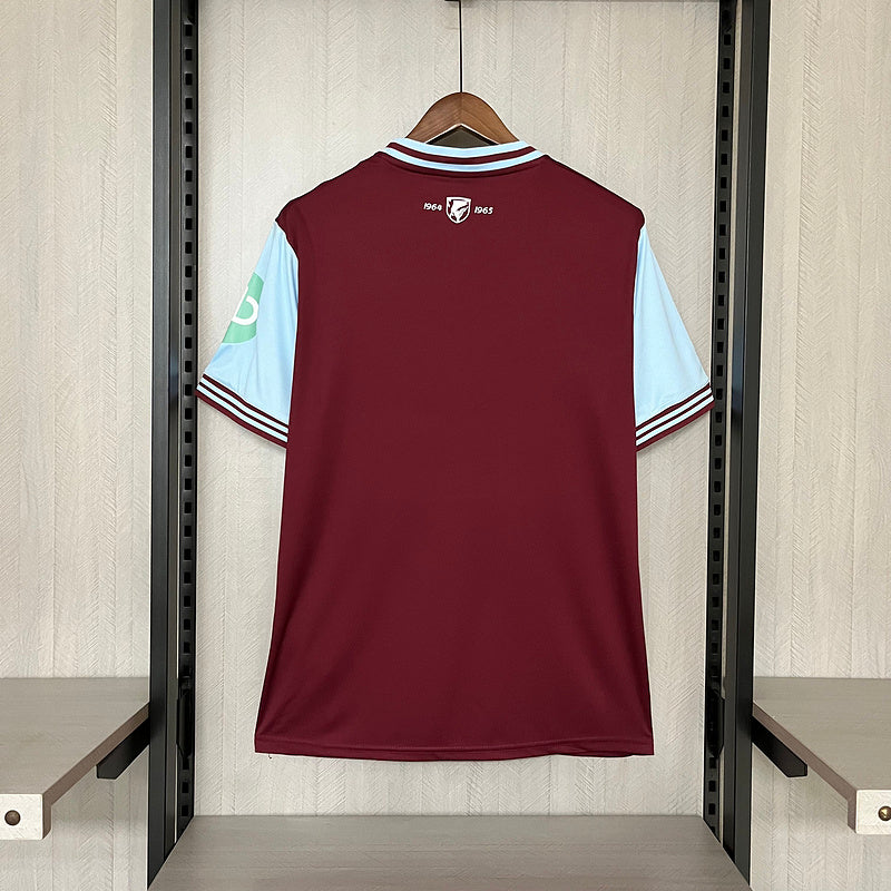 Camisa West Ham Home 24/25 Torcedor Masculina - Vinho e Azul