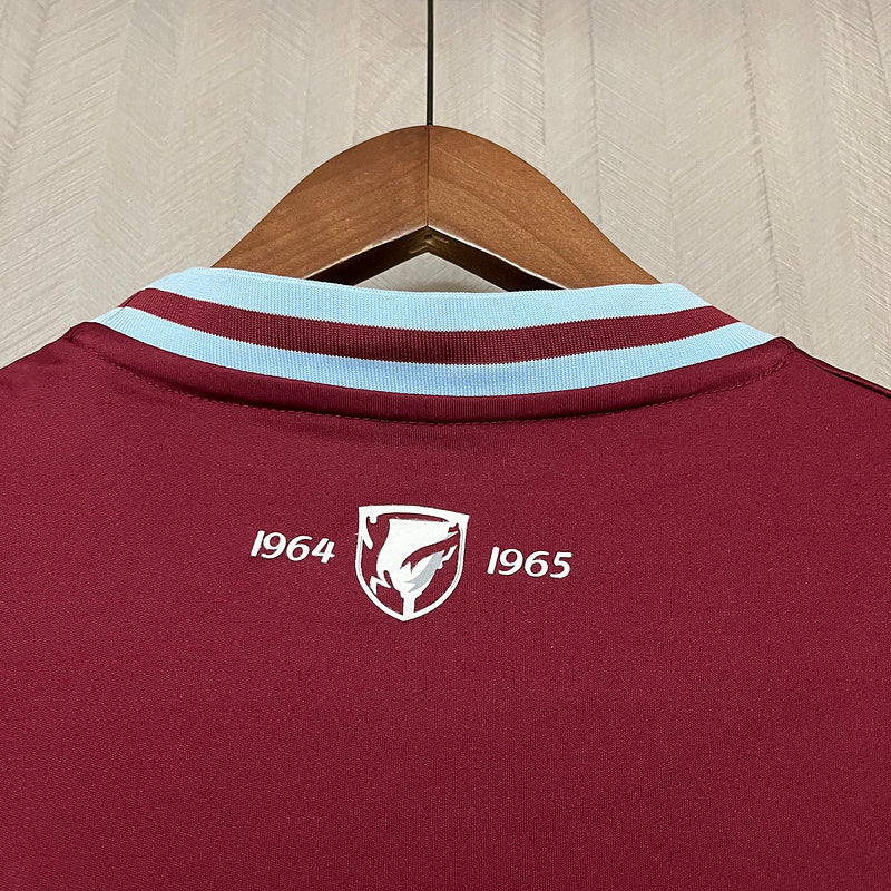 Camisa West Ham Home 24/25 Torcedor Masculina - Vinho e Azul