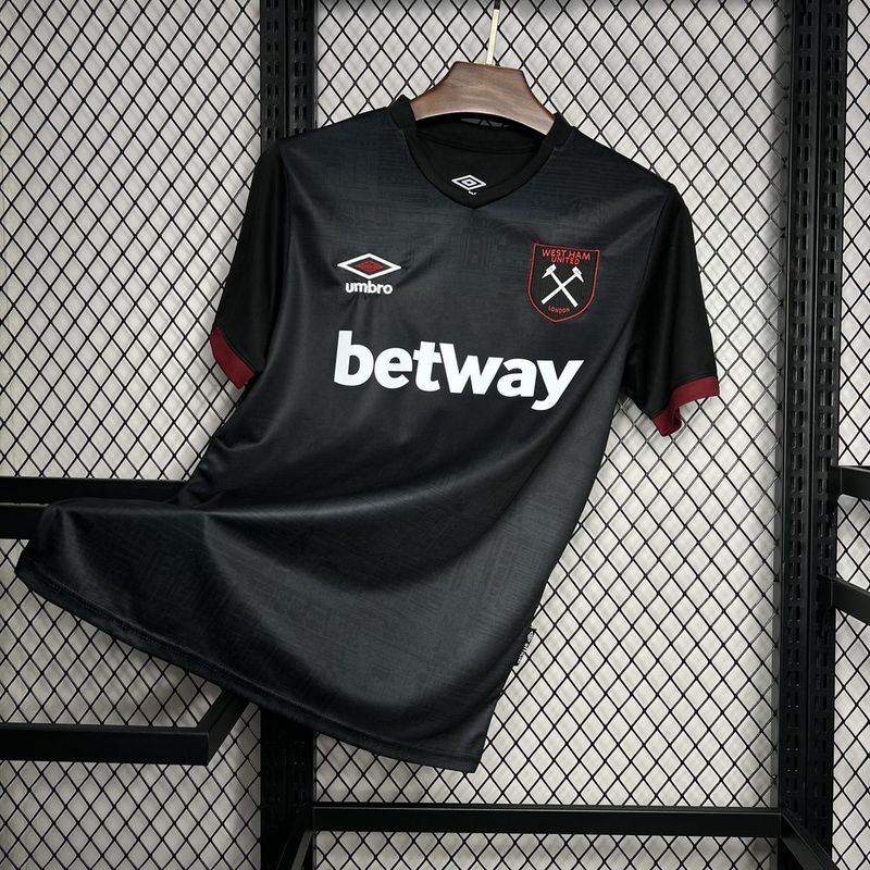 Camisa West Ham Third 24/25 Torcedor Masculina - Preta