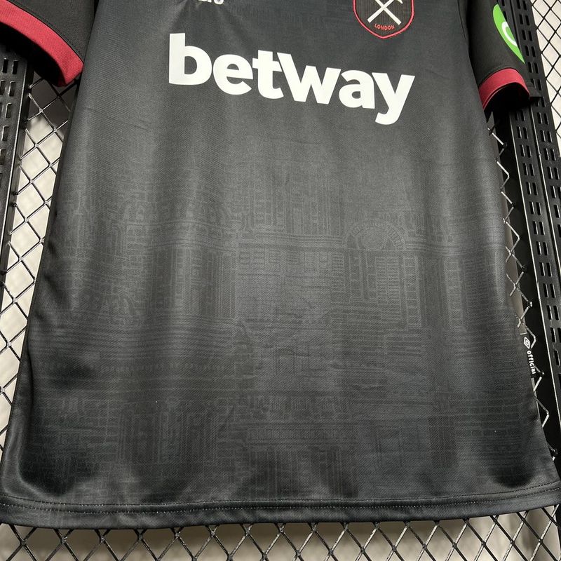 Camisa West Ham Third 24/25 Torcedor Masculina - Preta
