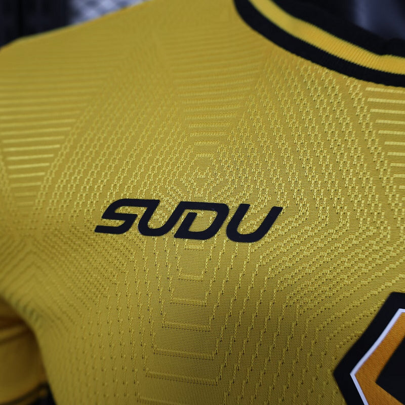 Camisa Wolves Home 24/25 Jogador Masculina - Amarela