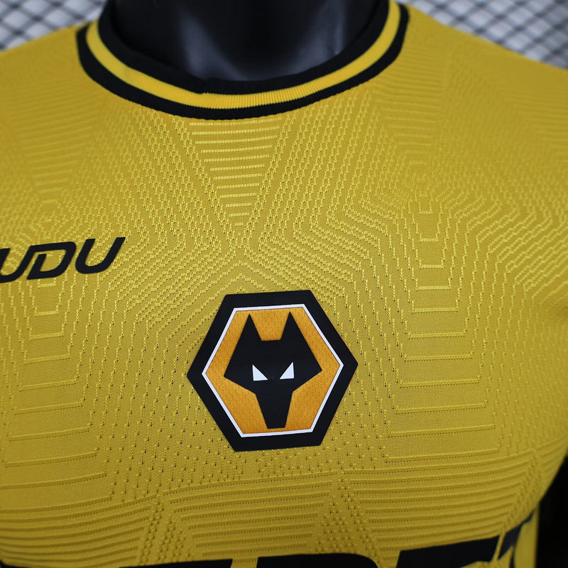 Camisa Wolves Home 24/25 Jogador Masculina - Amarela