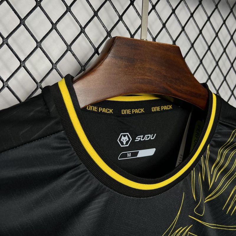 Camisa Wolves Away 24/25 Torcedor Masculina - Preta