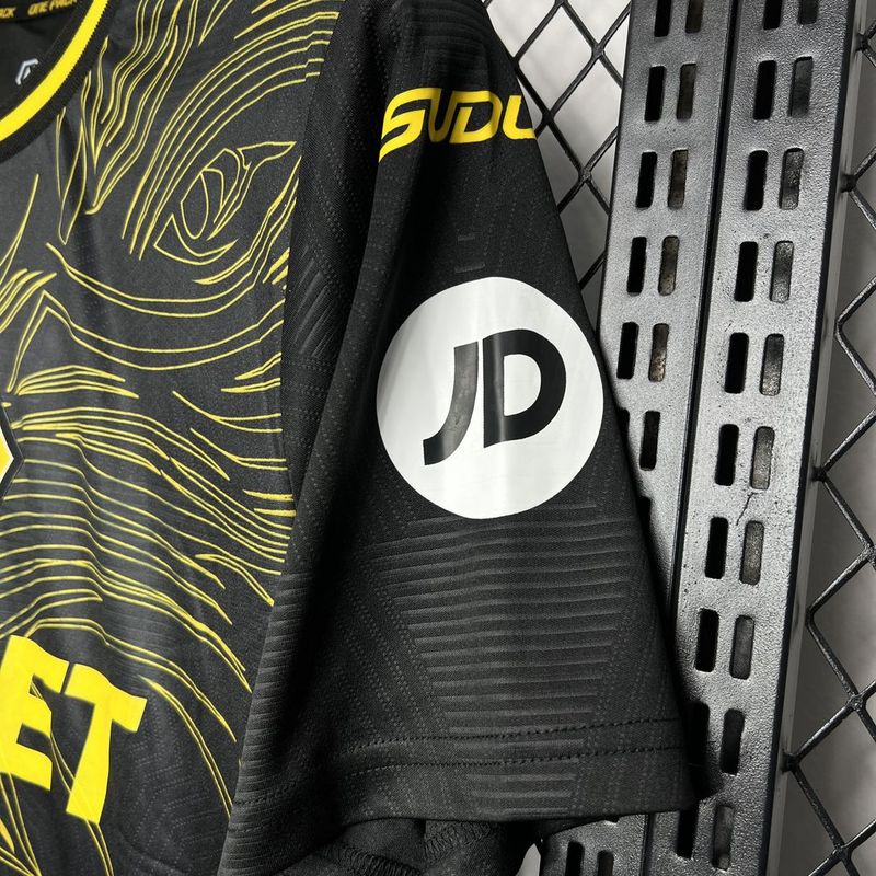 Camisa Wolves Away 24/25 Torcedor Masculina - Preta