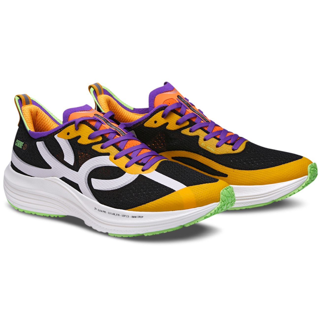 Tênis Olympikus Corre 3 Preto e Laranja