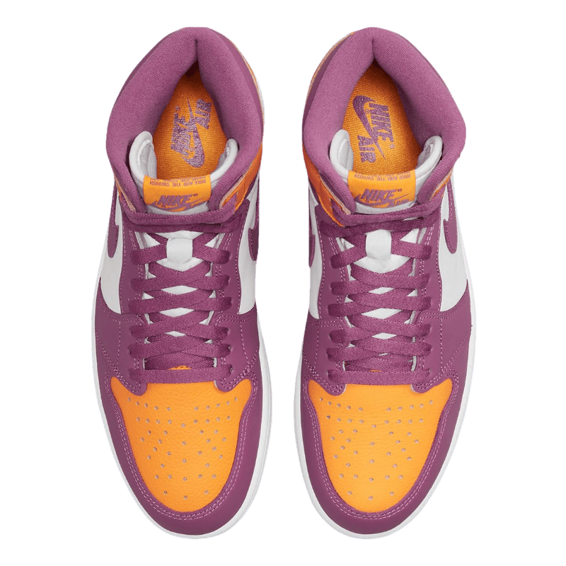 Tênis Air Jordan 1 High "Brotherhood" Rosa / Amarelo