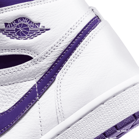 Tênis Air Jordan 1 High "Court Purple (W)" Feminino Branco / Roxo