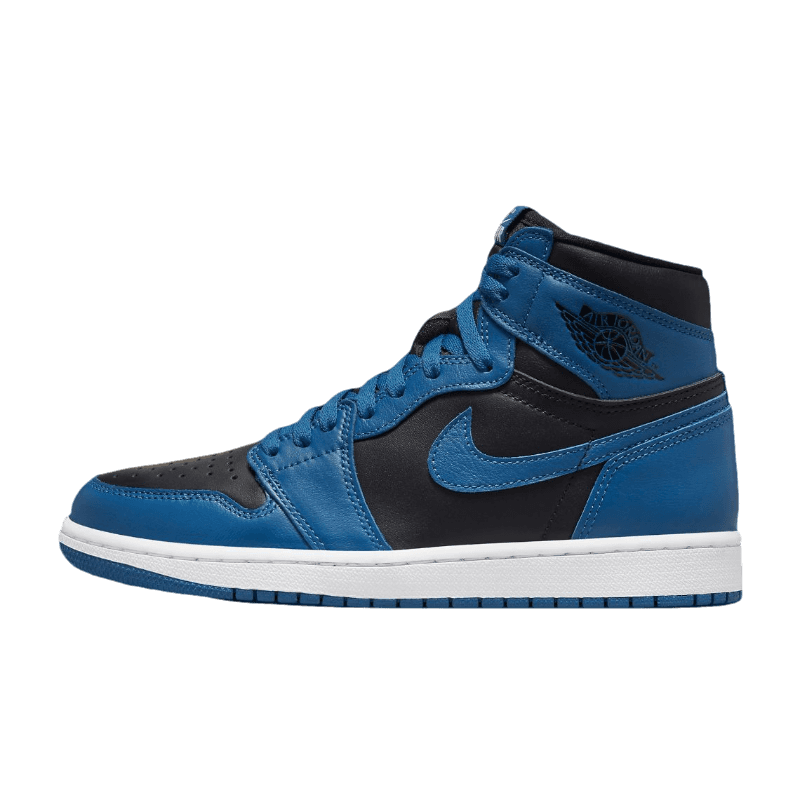 Tênis Air Jordan 1 High "Dark Marina Blue" Preto / Azul