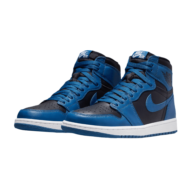 Tênis Air Jordan 1 High "Dark Marina Blue" Preto / Azul