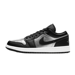 Tênis Air Jordan 1 Low "Black Metallic Silver" Preto / Cinza