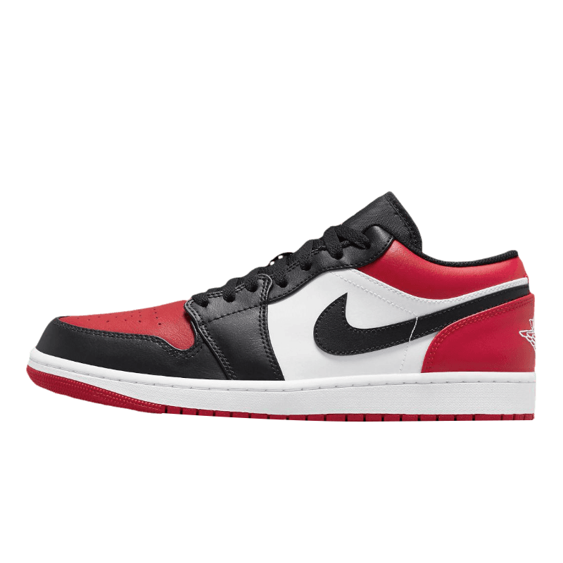Tênis Air Jordan 1 Low "Bred Toe" Preto / Vermelho