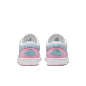 Tênis Air Jordan 1 Low "Paw Print" Rosa / Azul