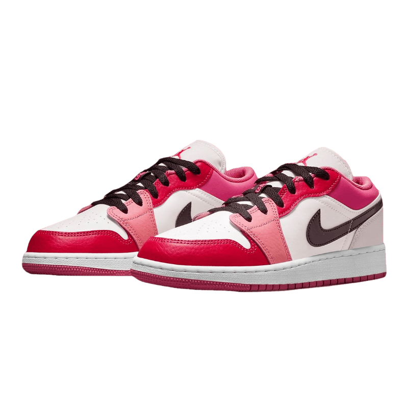 Tênis Air Jordan 1 Low "Pink Red" Rosa / Branco