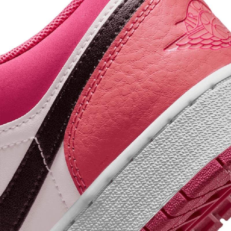 Tênis Air Jordan 1 Low "Pink Red" Rosa / Branco