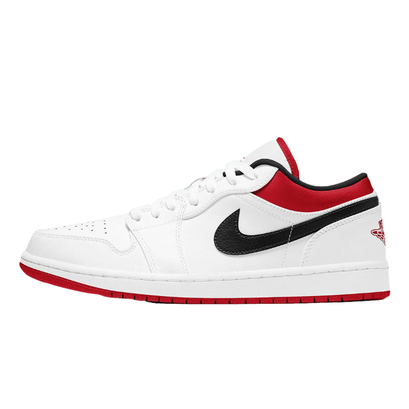Tênis Air Jordan 1 Low "White Gym Red" Feminino Branco / Vermelho