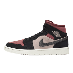 Tênis Air Jordan 1 Mid "Canyon Rust" Feminino Rosa / Preto