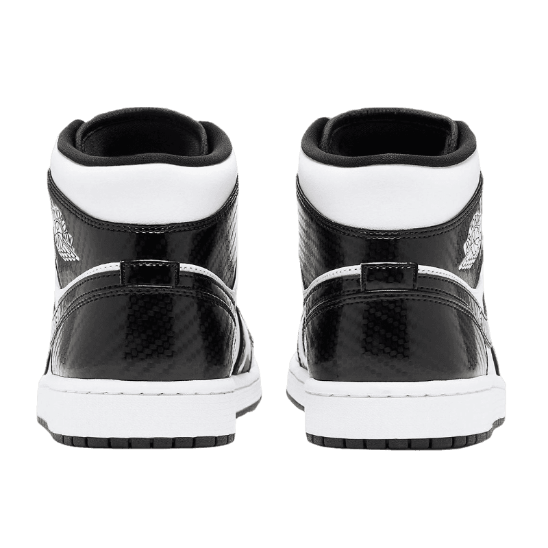 Tênis Air Jordan 1 Mid "Carbon Fiber" Preto / Branco