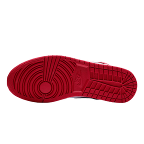 Tênis Air Jordan 1 Mid "Chicago White Heel" Feminino Vermelho / Branco