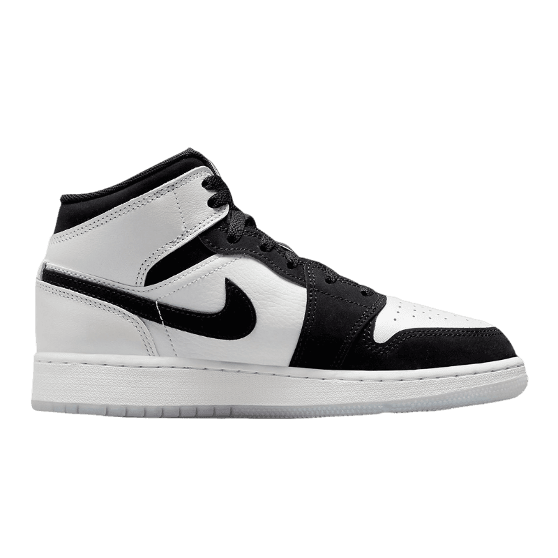 Tênis Air Jordan 1 Mid "Diamond" Branco / Preto