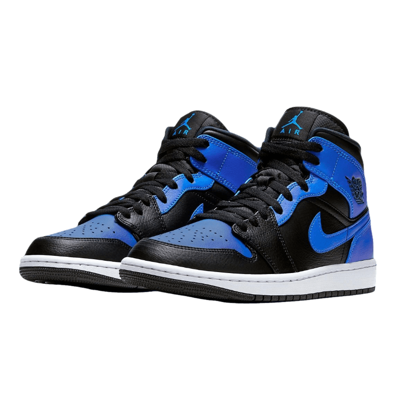 Tênis Air Jordan 1 Mid "Hyper Royal" Preto / Azul
