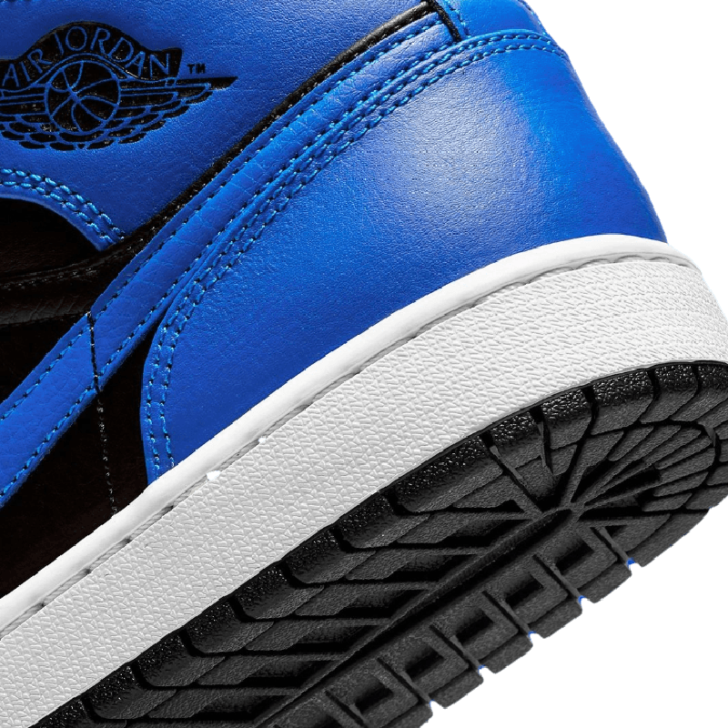 Tênis Air Jordan 1 Mid "Hyper Royal" Preto / Azul