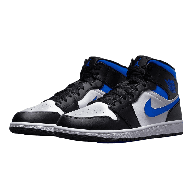 Tênis Air Jordan 1 Mid "Racer Blue" Masculino Preto / Azul